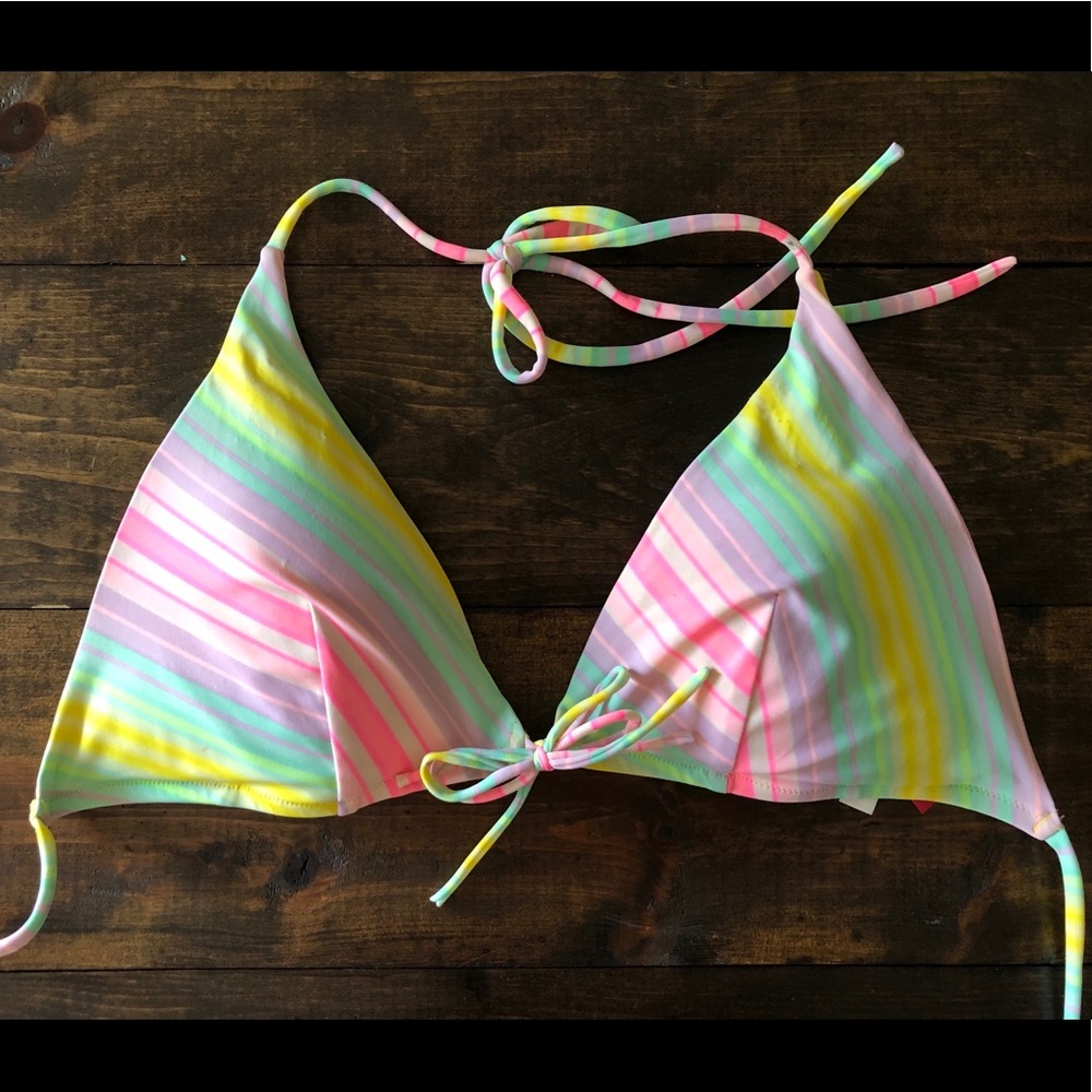 Victoria secret stripped bright bathing suit top